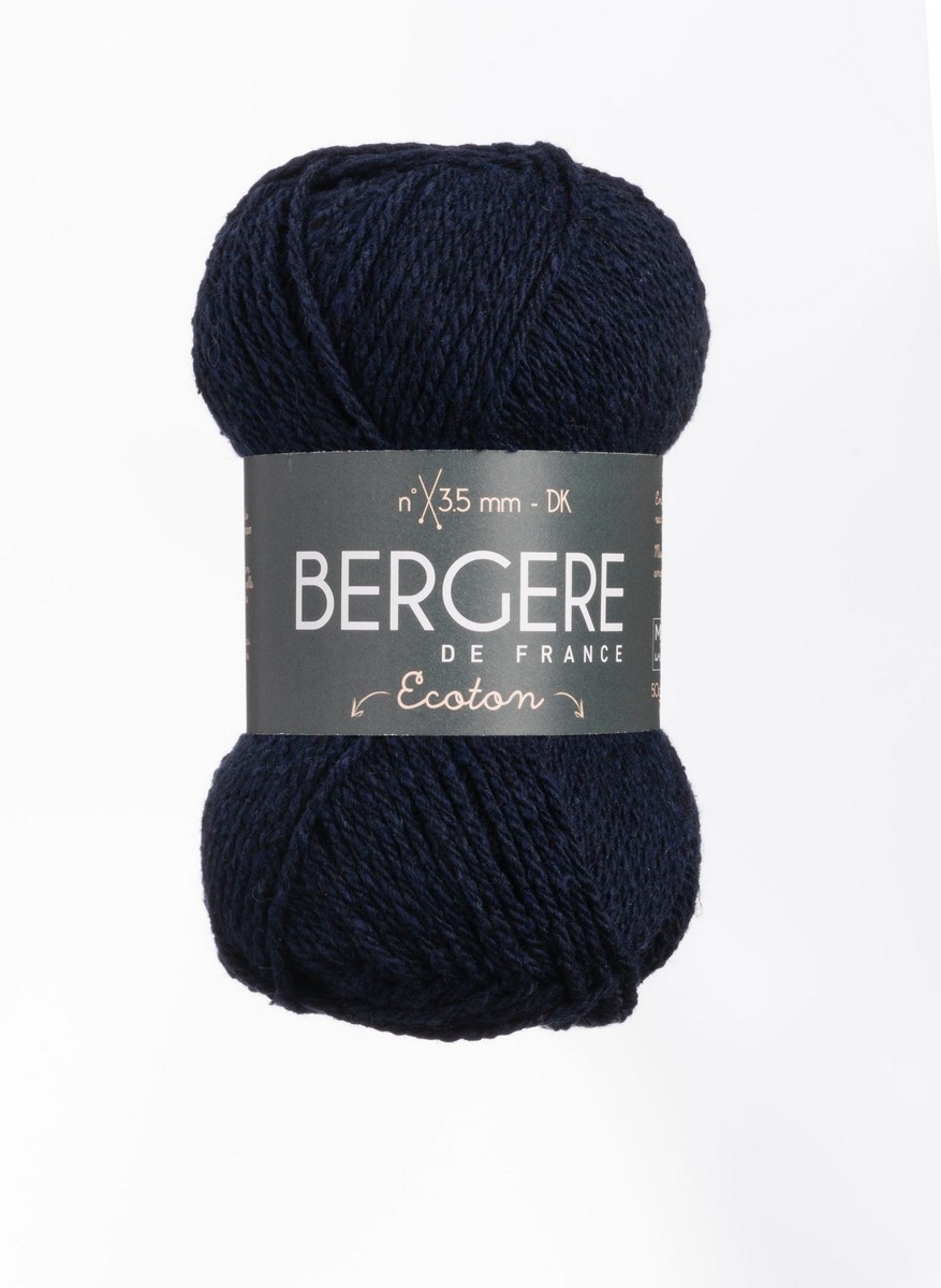 Bergere Ecoton 100% recycelte Fasern - Farbe Pacifique 48% Baumwolle, 48% Polyacryl, 4% Div. Fasern