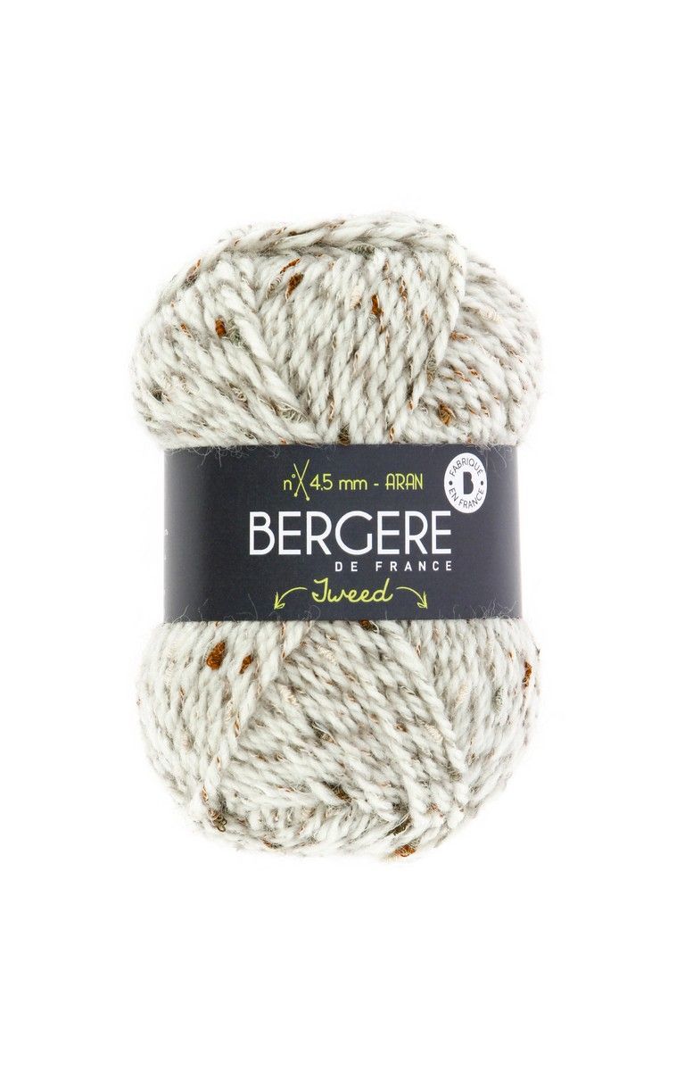 Bergere Tweed - Farbe Ecru 53% Polyacryl , 30% Wolle, 12% Polyamid, 5% Mohair 