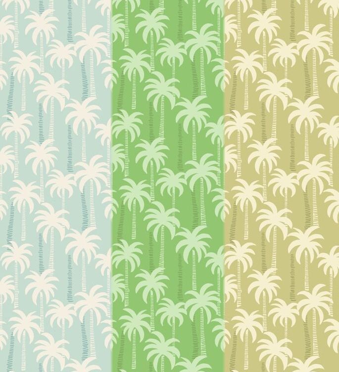 Baumwollwebware Tropicana Palm Trees in verschiedenen Farben