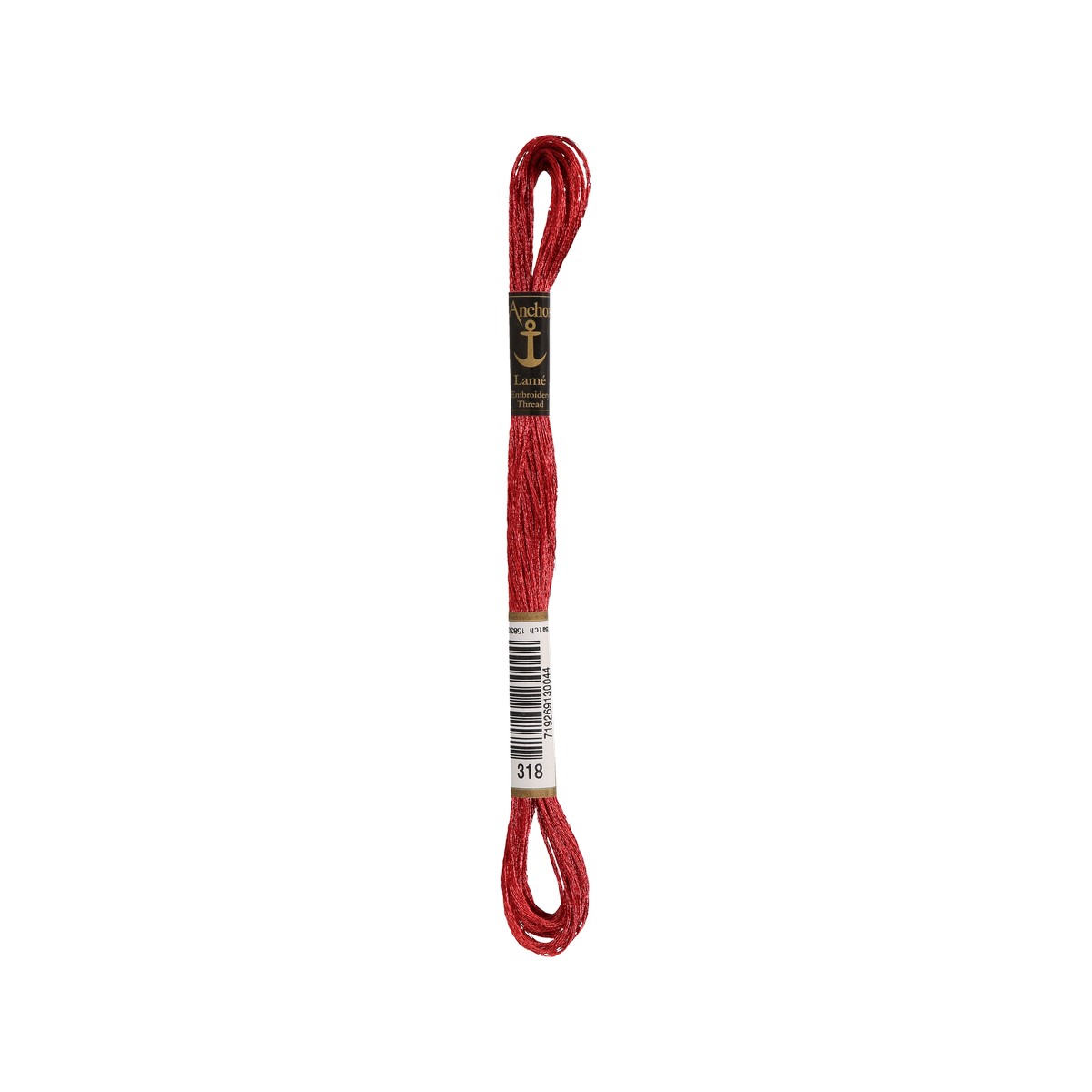 Anchor Stickgarn Lamé 418000 Fb. 318 65% Viskose, 35% Polyester metallisiert, Lauflänge 8m