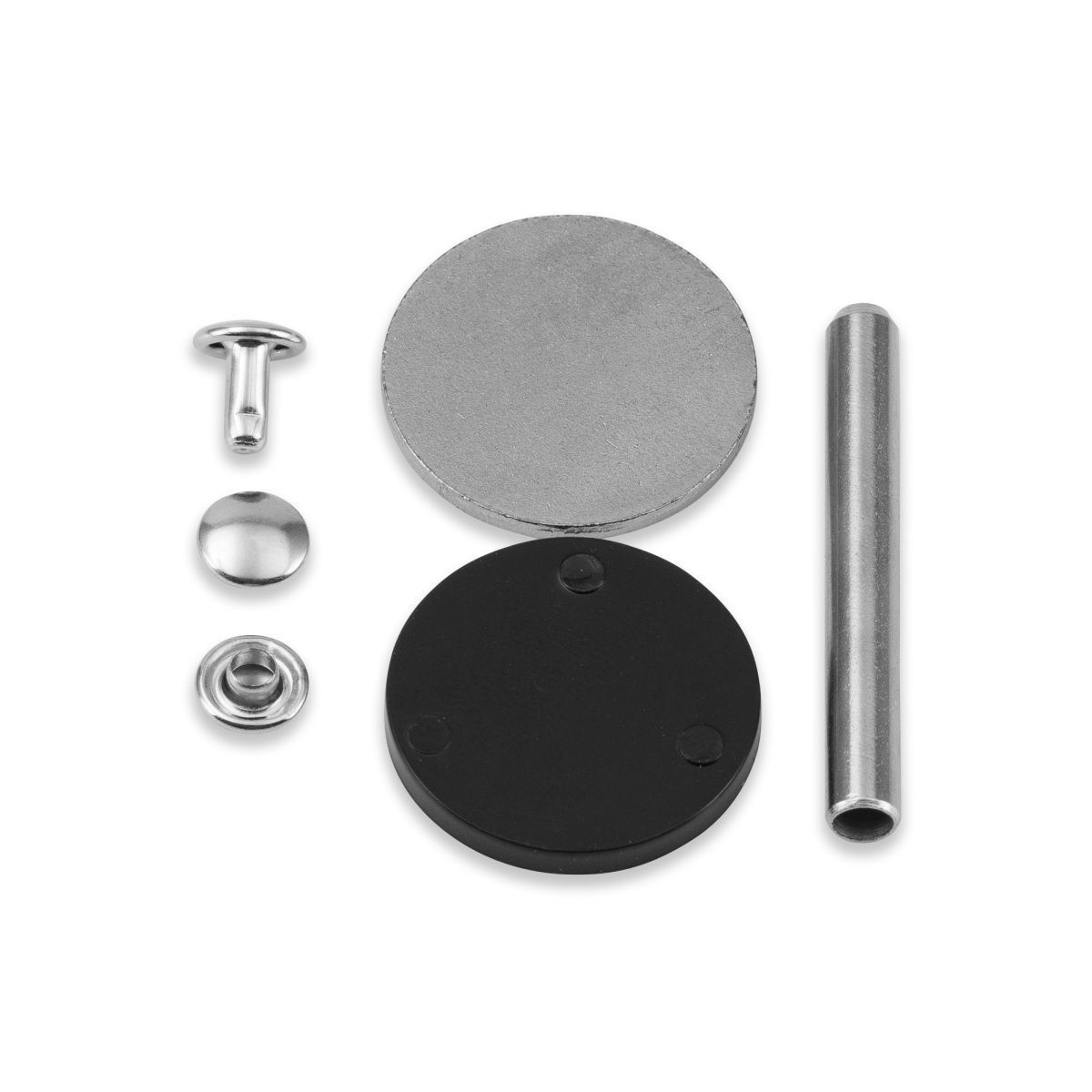 Prym Hohlnieten Klemmbereich 3-4 mm aus Messing, silberfarbig, 25 Stück